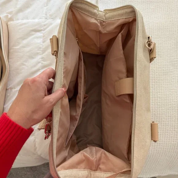 BÉIS The Mini Weekender Beige Carry On Personal Item - Picture 3 of 7